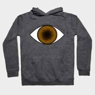 Eyeball Round Brown Hoodie